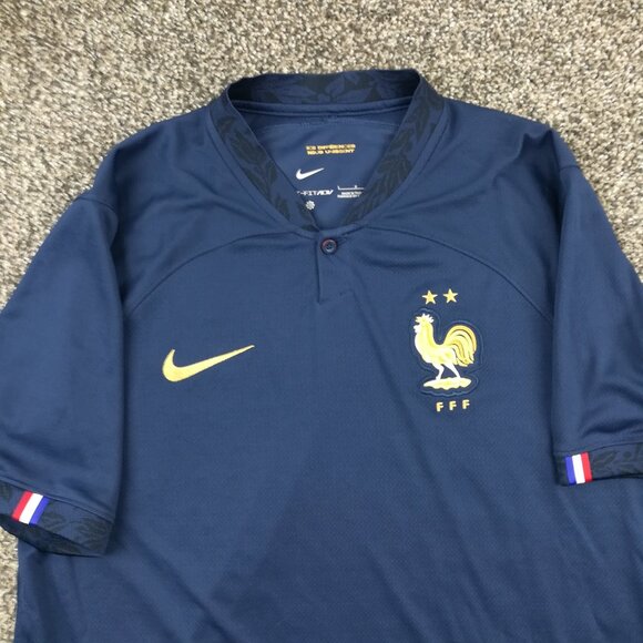 NWT Nike 2022-2023 France World Cup Home Jersey Blue Mens Large DN0690-410 - Picture 1 of 11